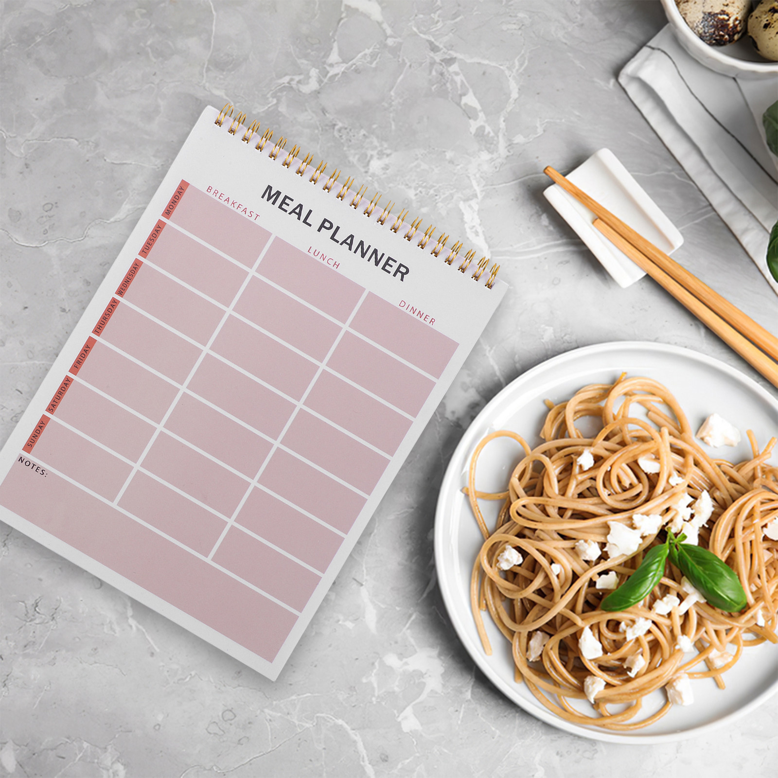 Nutrition Of Fitness - Weekly Meal Planner Notebook Spiral Bound