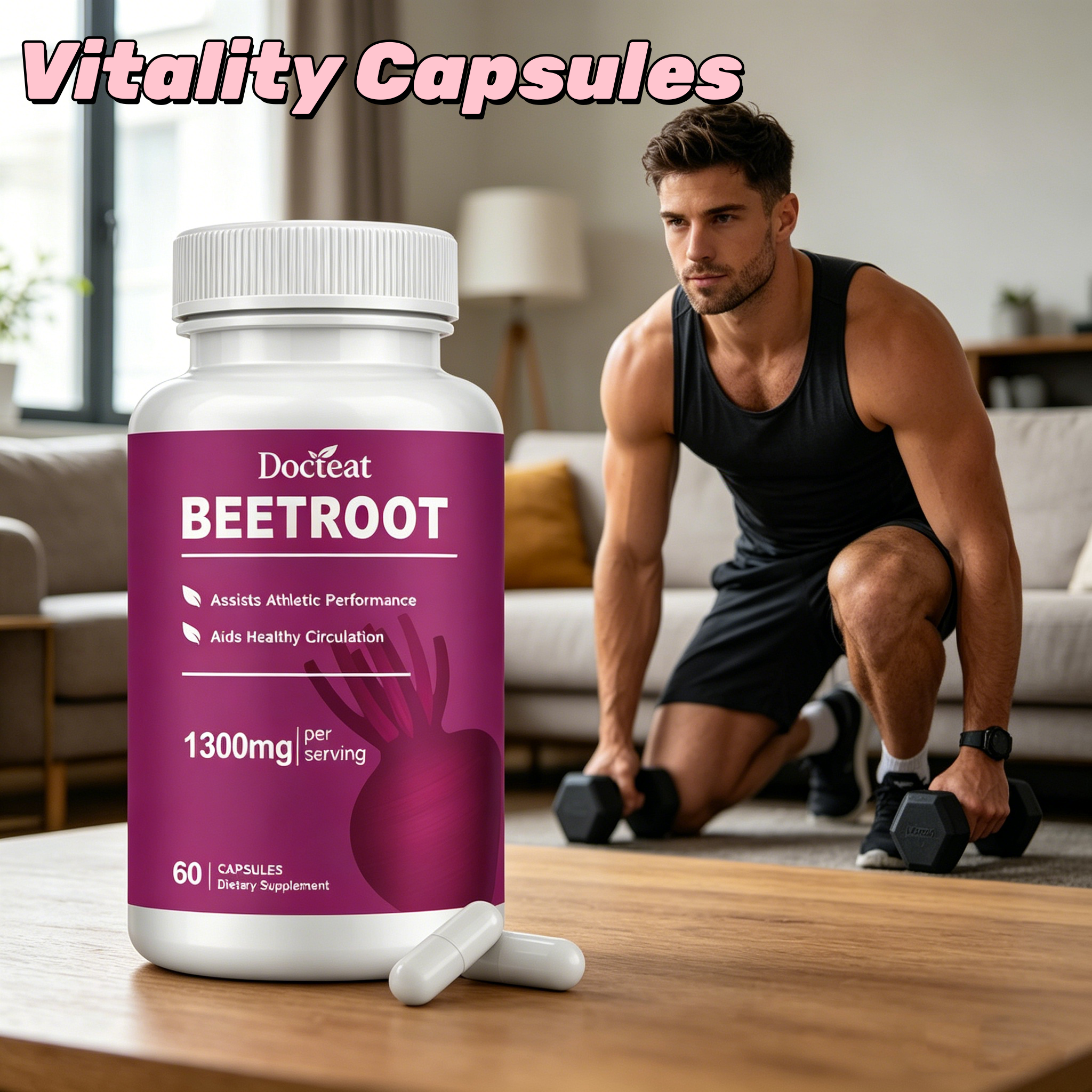 Nutrition One Fitness - Organic Beetroot Capsules Enhance Vitality Enhance