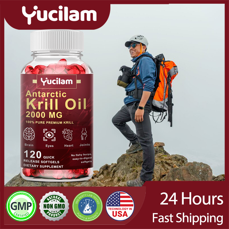 Krill Oil Supplement - YUCILAM Antarctic Krill Oil 2000mg 120