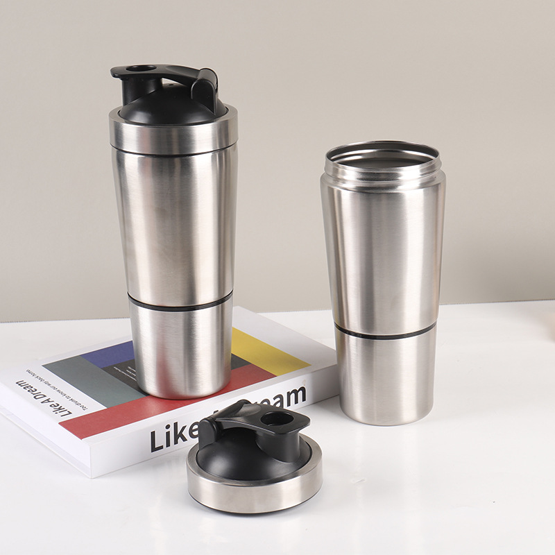Nutrition Of Fitness - Stainless Steel Protein Shaker Cup Portable