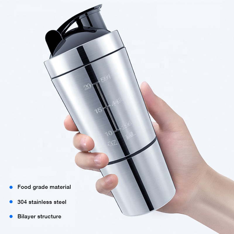 Stainless Steel Protein Shaker - Nutrition Of Fitness ulasan dan harga