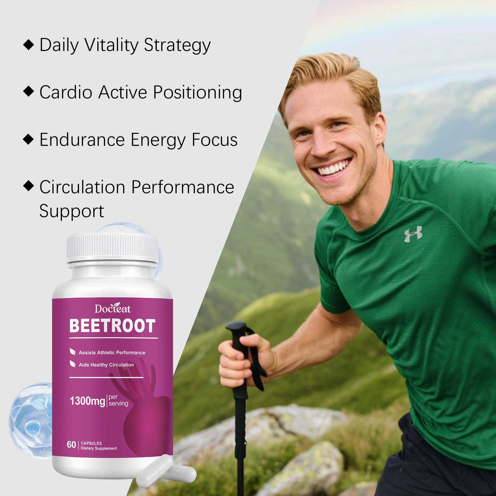 Organic Beetroot Capsules Enha - Nutrition One Fitness ulasan dan harga