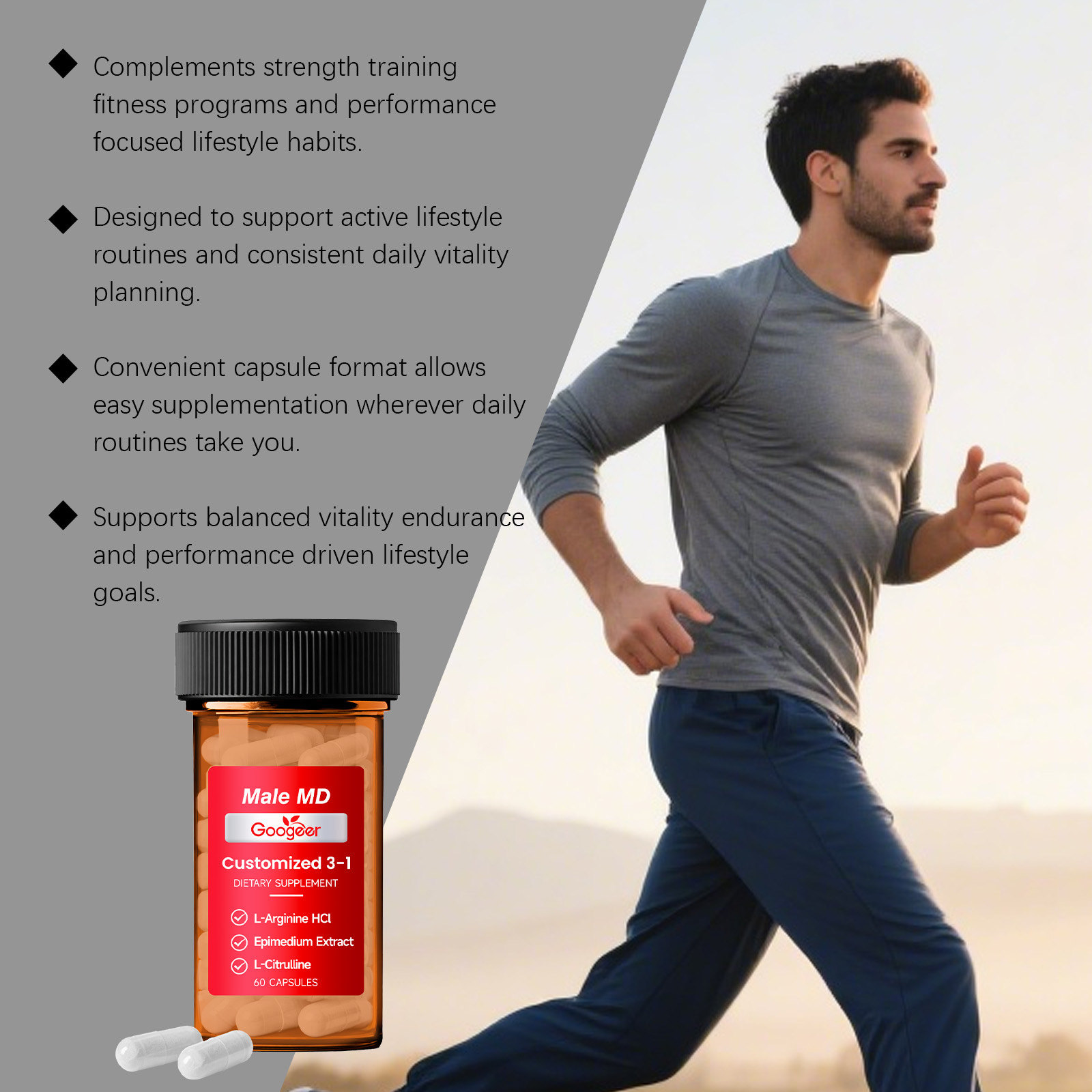 GOOGEER Men's Health Capsules  - Nutrition One Fitness ulasan dan harga